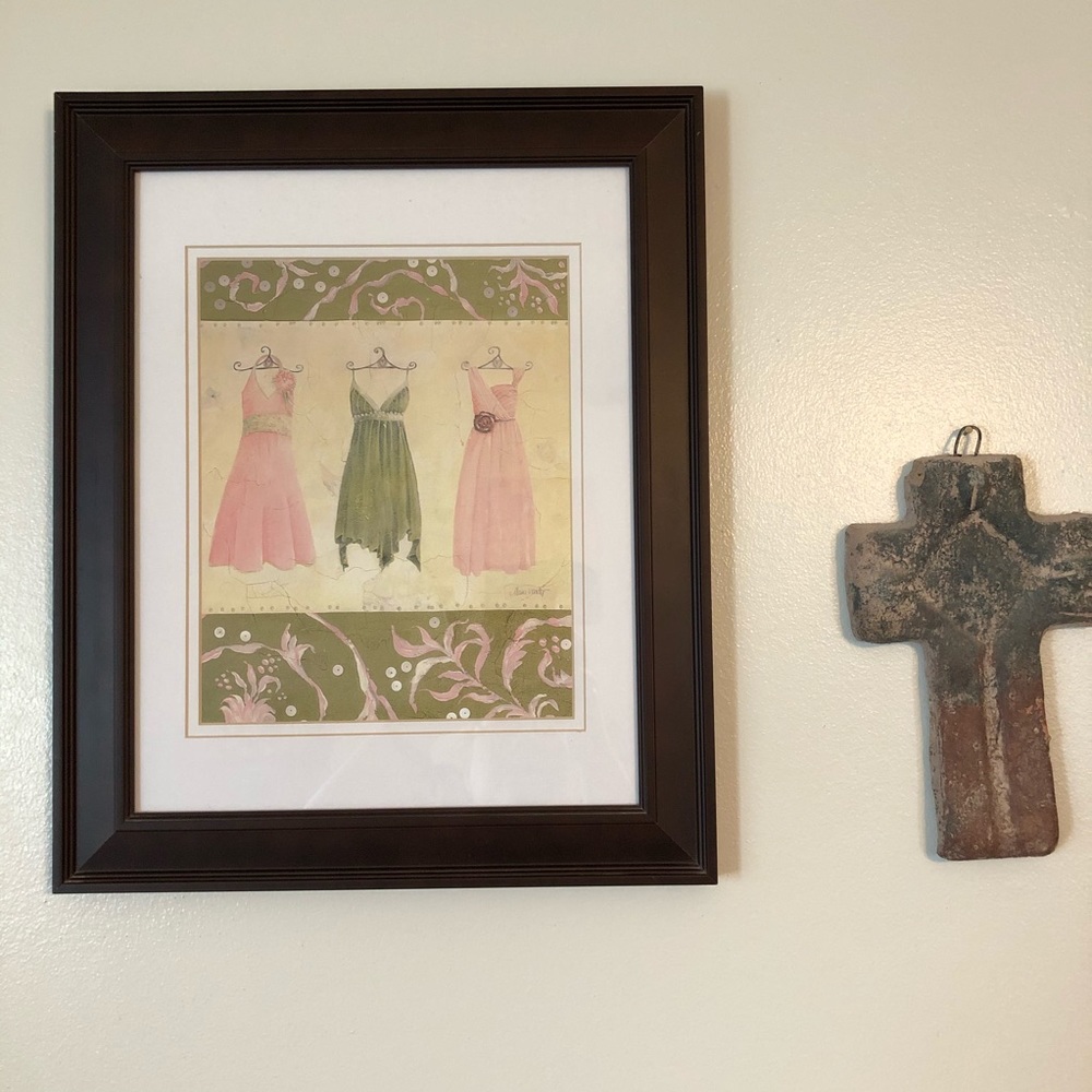 Pink & Green Dresses Wall Art